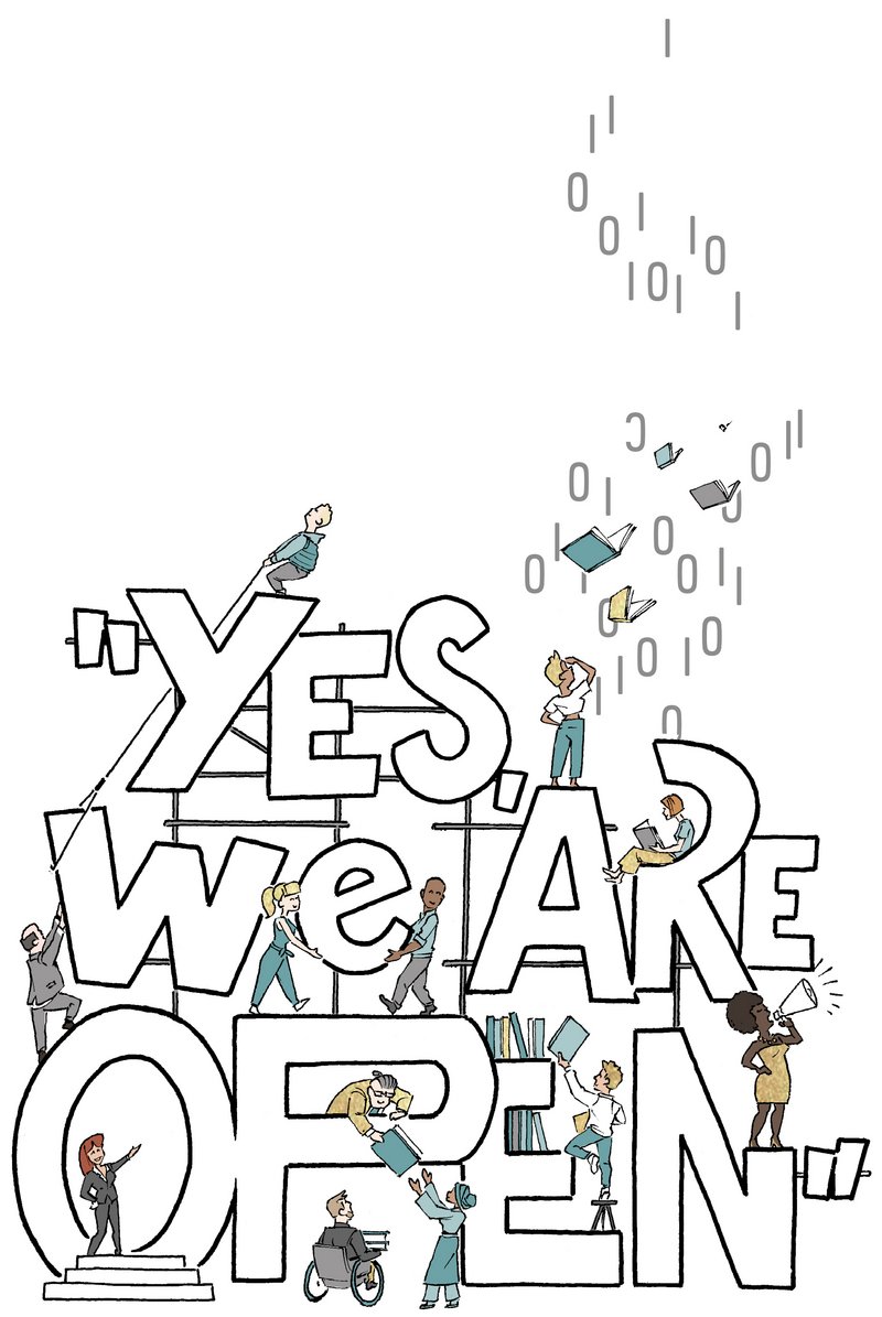 TIB-Illustration "Yes, we are open"